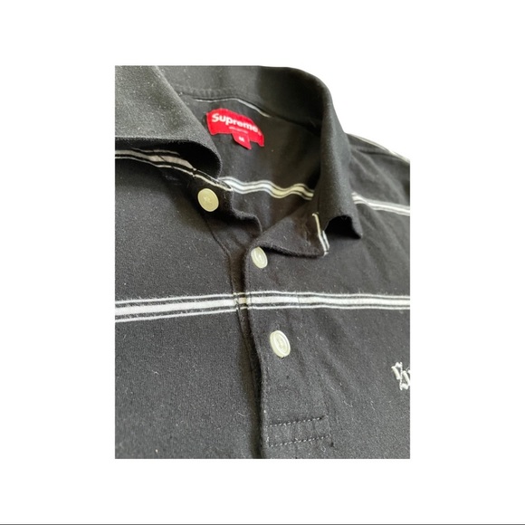 Supreme striped cotton polo - Picture 2 of 8